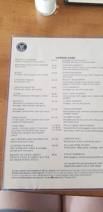 Menu Charlie's Boat Yard - 6
