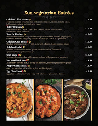 Menu Charminar Indian Restaurant Catering Orange County - 0