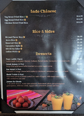 Menu Charminar Indian Restaurant Catering Orange County - 9