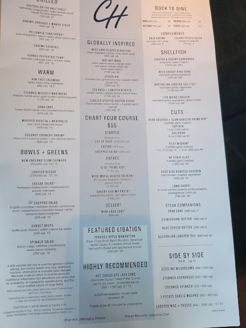 Menu Chart House - 4