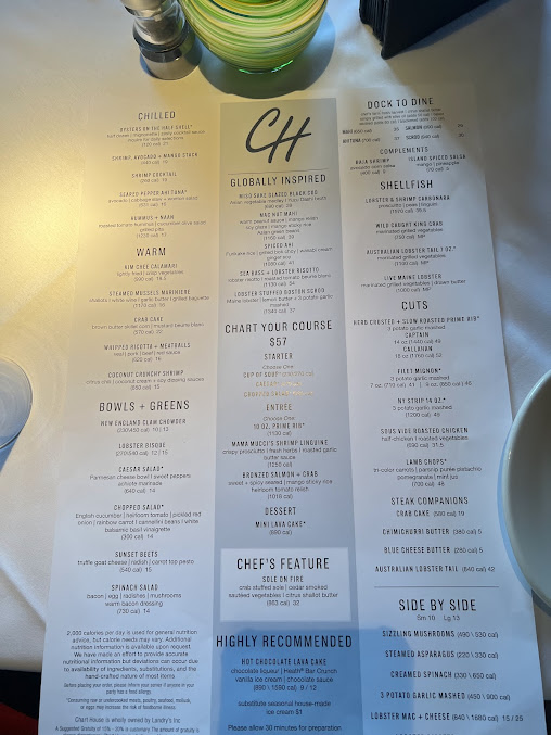Menu Chart House - 9
