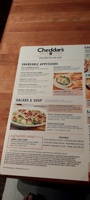Menu Cheddar's Scratch Kitchen - 0