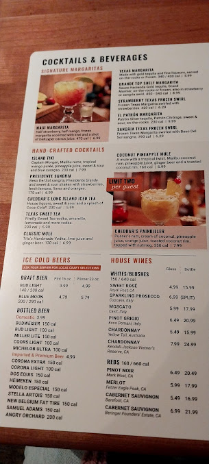 Menu Cheddar's Scratch Kitchen - 1