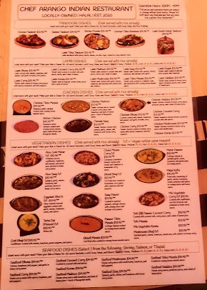Menu Chef Arango Indian Restaurant - 2
