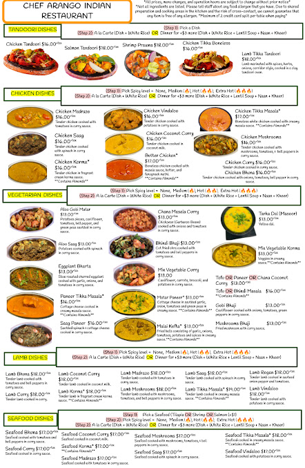 Menu Chef Arango Indian Restaurant - 3