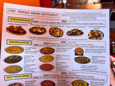 Menu Chef Arango Indian Restaurant - 7