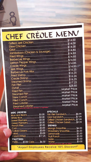 Menu Chef Creole Seasoned Restaurant - 1
