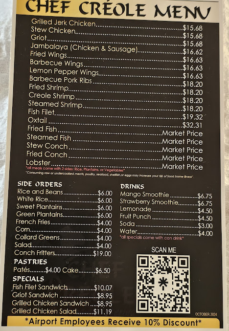 Menu Chef Creole Seasoned Restaurant - 3