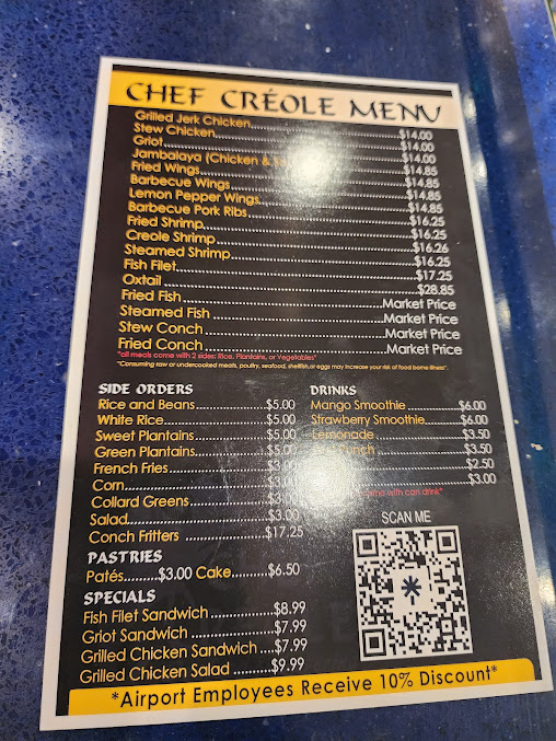 Menu Chef Creole Seasoned Restaurant - 5