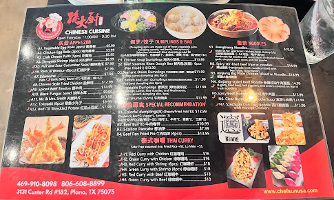 Menu Chef Suns Noodle And Dumpling Plano - 6