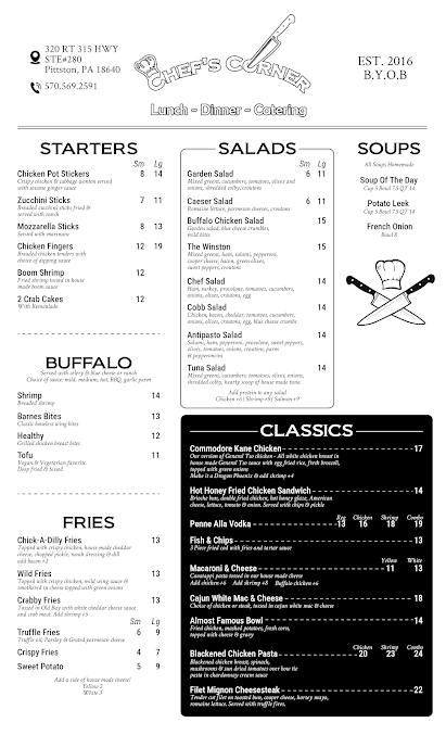 Menu Chef's Corner - 1