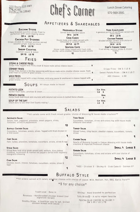 Menu Chef's Corner - 2