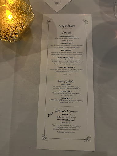 Menu Chef's Palette Restaurant - 5