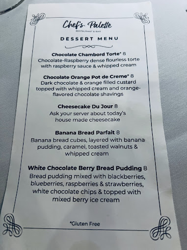 Menu Chef's Palette Restaurant - 6