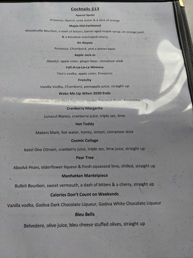 Menu Chef's Palette Restaurant - 9