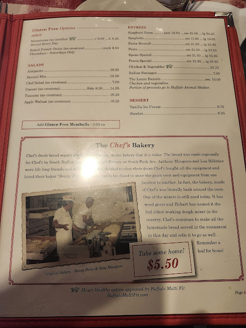 Menu Chef's Restaurant - 0