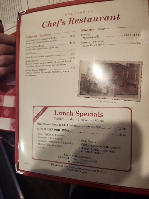 Menu Chef's Restaurant - 2