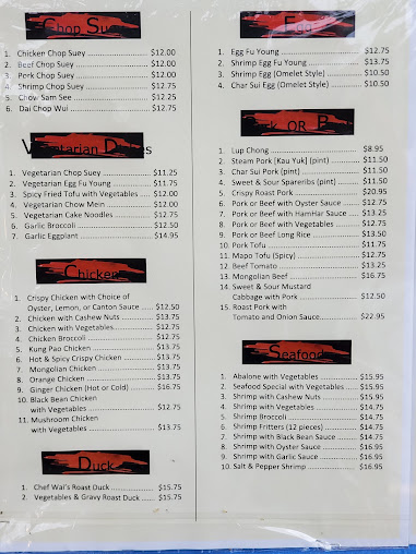 Menu Chengs Chop Suey House - 1