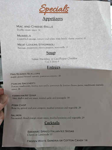 Menu Chesterfield's Tavolo - 1