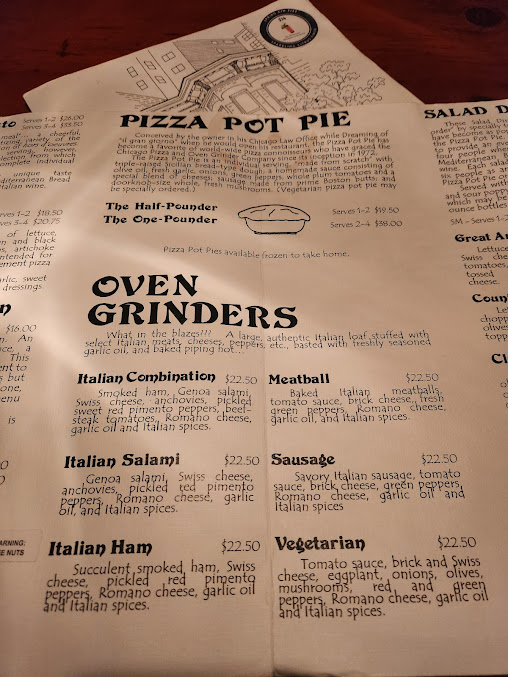 Menu Chicago Pizza And Oven Grinder Company - 0