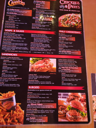 Menu Chickie's & Pete's - 1