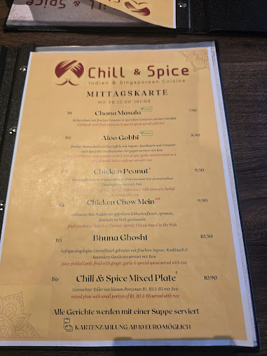 Menu Chill & Spice - 1