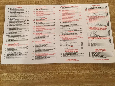 Menu China Garden Restaurant Orono - 3