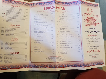 Menu China House - 2
