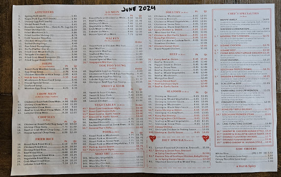 Menu China King Restaurant Buffalo - 0