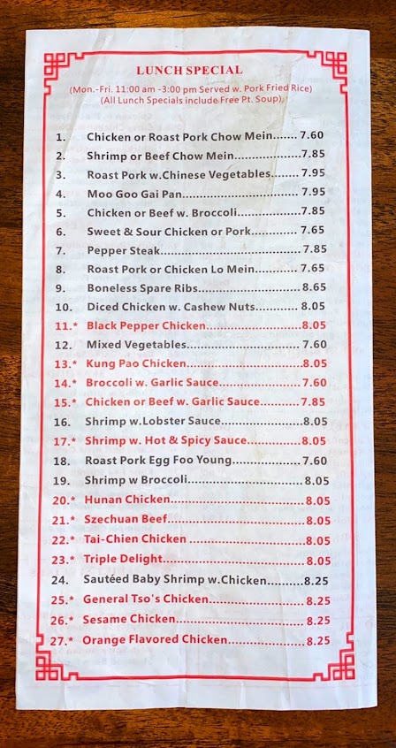Menu China King Restaurant Buffalo - 7