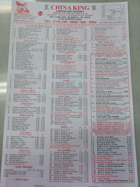 Menu China King Restaurant Buffalo - 9