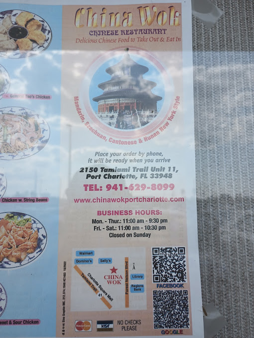 Menu China Wok Next To Neighborhood Walmart - 7