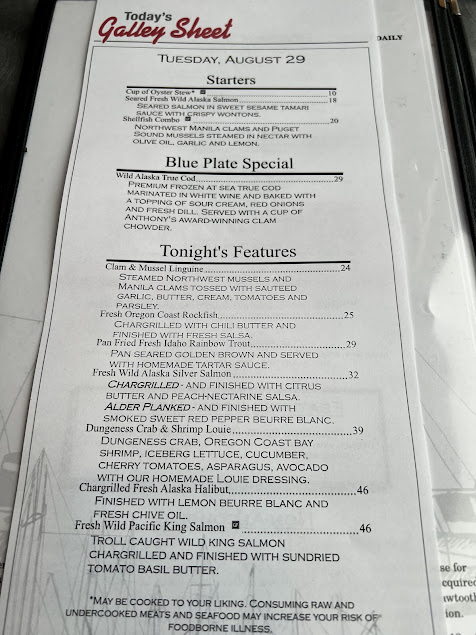Menu Chinooks At Salmon Bay - 4