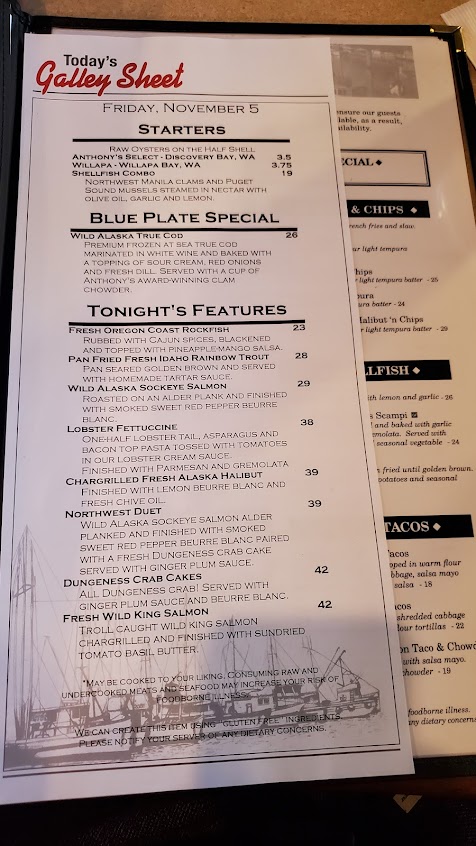 Menu Chinooks At Salmon Bay - 7
