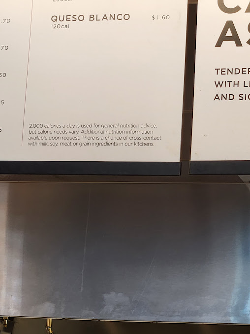 Menu Chipotle Mexican Grill - 1
