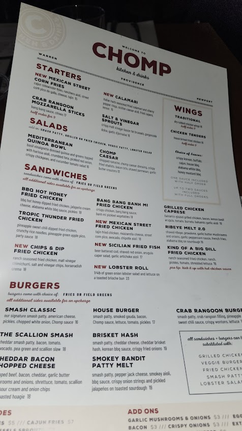 Menu Chomp Kitchen And Drinks - 5
