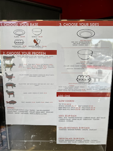 Menu Chop Shop Butcher Grill - 1