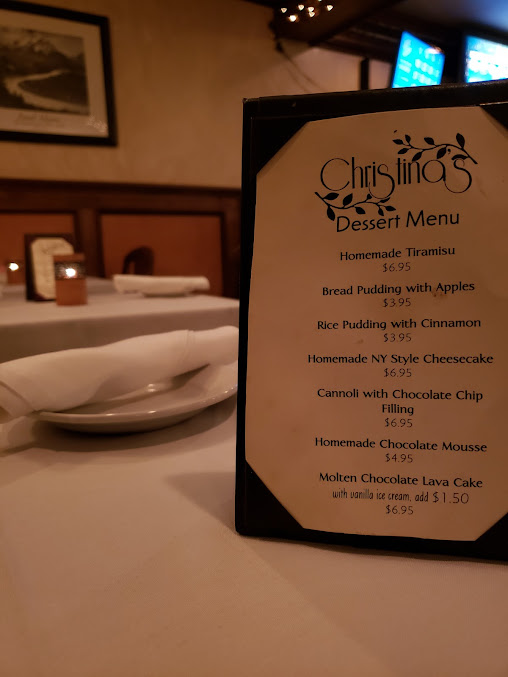 Menu Christina's Restaurant - 0