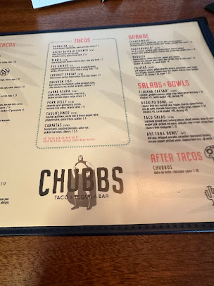 Menu Chubbs Taco Tequila Bar - 0