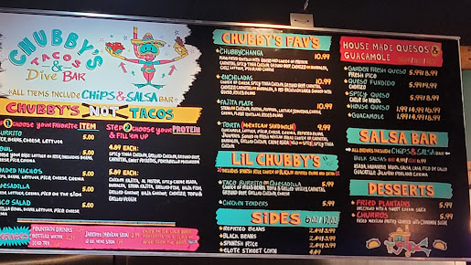 Menu Chubby's Tacos Raleigh - 1