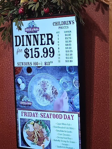Menu Chuck A Rama Buffet - 0