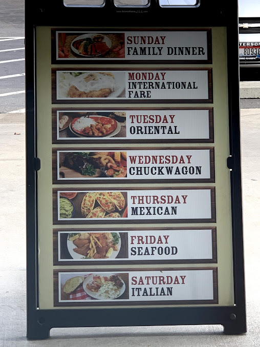 Menu Chuck A Rama Buffet - 8