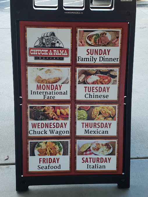 Menu Chuck A Rama Buffet - 9