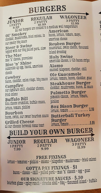 Menu Chuck Wagon Myrtle Beach - 1
