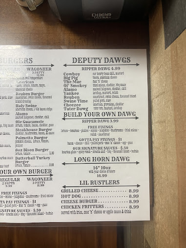 Menu Chuck Wagon Myrtle Beach - 2
