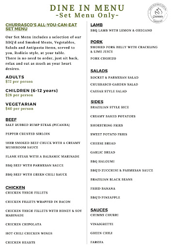 Menu Churrasco Coogee - Brazilian Style Bbq - 1