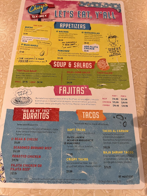 Menu Chuy's - 7