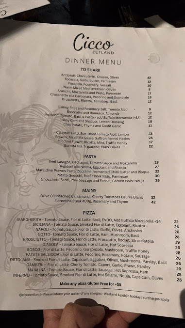 Menu Cicco Zetland - 7