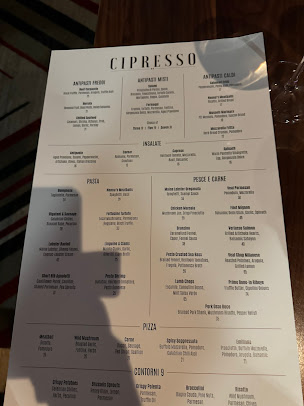 Menu Cipresso In Seminole Hard Rock Tampa - 3