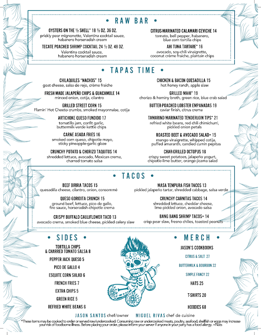 Menu Citrus & Salt Boston - 1